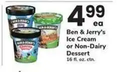 Safeway Ben & Jerry's Ice Cream or Non-Dairy Dessert offer