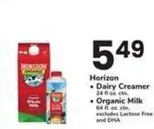 Safeway Horizon Dairy Creamer / Organic Milk offer