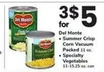 Safeway Del Monte Specialty Vegetables offer