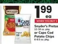 Safeway Snyder's Pretzel or Cape Cod Potato Chips offer