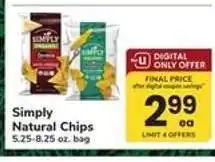 Safeway Simply Natural Chips offer
