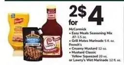Safeway McCormick, French's offer