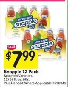 Stop&Shop Snapple 12 Pack offer