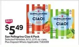 Stop&Shop San Pellegrino Ciao 6 Pack offer