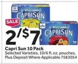 Stop&Shop Capri Sun 10 Pack offer