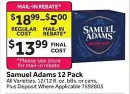 Stop&Shop Samuel Adams 12 Pack offer