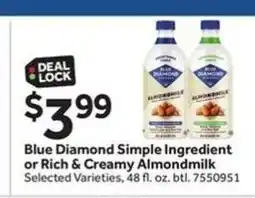 Stop&Shop Blue Diamond Almondmilk offer
