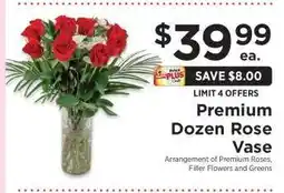 ShopRite Premium Dozen Rose Vase offer