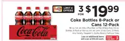 ShopRite Coke Bottles 8-Pack or Cans 12-Pack offer