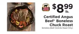ShopRite Certified Angus Beef Boneless Chuck Roast offer