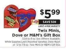 ShopRite Twix Minis, Dove or M&M’s Gift Box offer