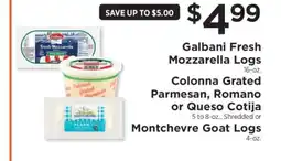 ShopRite Galbani Fresh Mozzarella Logs offer