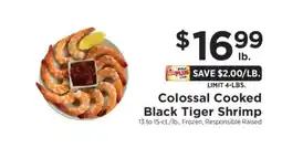 ShopRite Colossal Cooked Black Tiger Shrimp offer