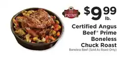 ShopRite Certified Angus Beef Prime Boneless Chuck Roast offer