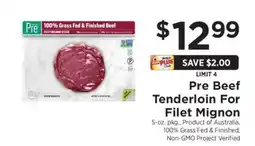 ShopRite Pre Beef Tenderloin for Filet Mignon offer