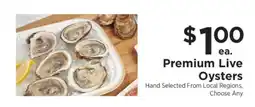 ShopRite Premium Live Oysters offer