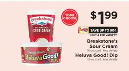 ShopRite Breakstone's Sour Cream & Heluva Good! Dip offer