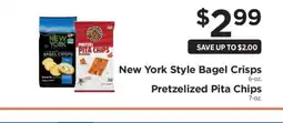 ShopRite New York Style Bagel Crisps & Pretzelized Pita Chips offer