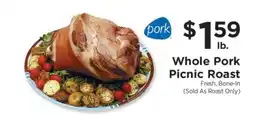ShopRite WHOLE PORK PICNIC ROAST offer