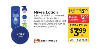 ShopRite Nivea Lotion offer