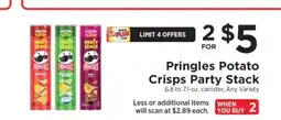 ShopRite Pringles Potato Crisps Party Stack offer