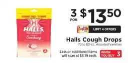 ShopRite Halls Cough Drops offer