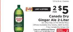 ShopRite Canada Dry Ginger Ale 2- liter offer