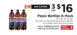 ShopRite Pepsi Bottles 6-Pack offer