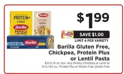 ShopRite Barilla Gluten Free, Chickpea, Protein Plus or Lentil Pasta offer