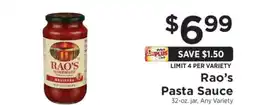 ShopRite Rao's Pasta Sauce offer