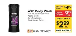 ShopRite Axe Body Wash offer