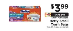 ShopRite Hefty Small Trash Bags offer