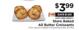 ShopRite Store Baked All Butter Croissants offer