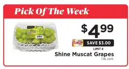 ShopRite Shine Muscat Grapes offer