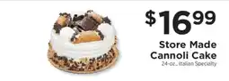 ShopRite Store Made Cannoli Cake offer