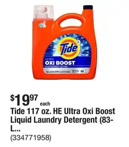 The Home Depot Tide 117 oz. HE Ultra Oxi Boost Liquid Laundry Detergent (83-Loads) offer