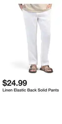 TJ Maxx Linen Elastic Back Solid Pants offer