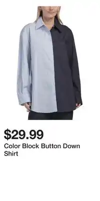 TJ Maxx Color Block Button Down Shirt offer