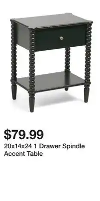 TJ Maxx 20x14x24 1 Drawer Spindle Accent Table offer
