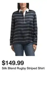 TJ Maxx Silk Blend Rugby Striped Shirt offer