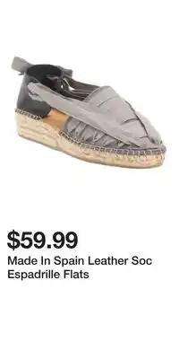 TJ Maxx Made In Spain Leather Soc Espadrille Flats offer