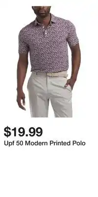 TJ Maxx Upf 50 Modern Printed Polo offer