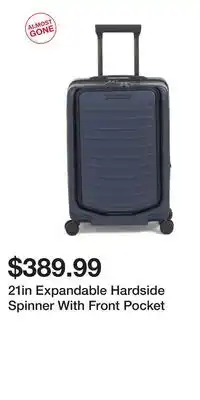 TJ Maxx 21in Expandable Hardside Spinner With Front Pocket offer