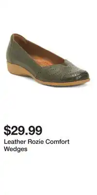 TJ Maxx Leather Rozie Comfort Wedges offer