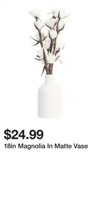TJ Maxx 18in Magnolia In Matte Vase offer