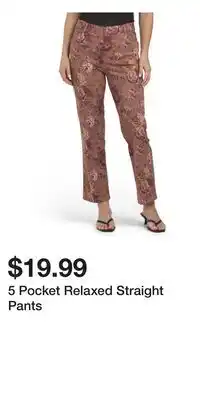 TJ Maxx 5 Pocket Relaxed Straight Pants offer