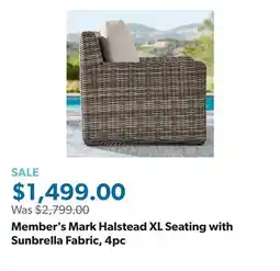 Sam's Club Member's Mark Halstead XL Seating with Sunbrella Fabric, 4pc offer