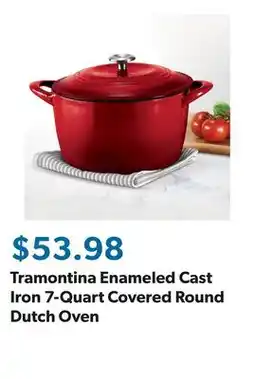 Sam's Club Tramontina Enameled Cast Iron 7-Quart Covered Round Dutch Oven offer