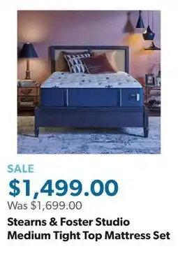 Sam's Club Stearns & Foster Studio Medium Tight Top Mattress Set offer