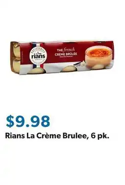 Sam's Club Rians La Crème Brulee, 6 pk offer